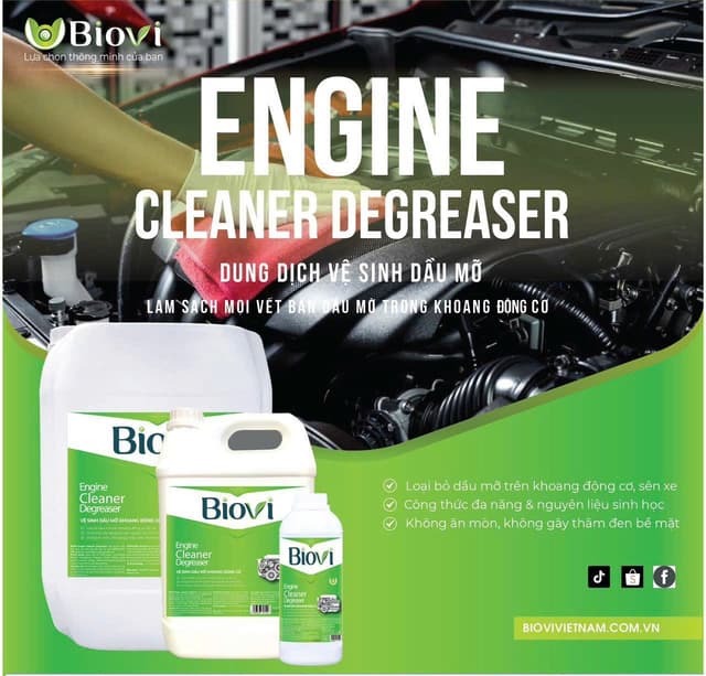 Biovi Engine CLeaner Degreaser -Dung dịch vệ sinh khoang máy / động cơ